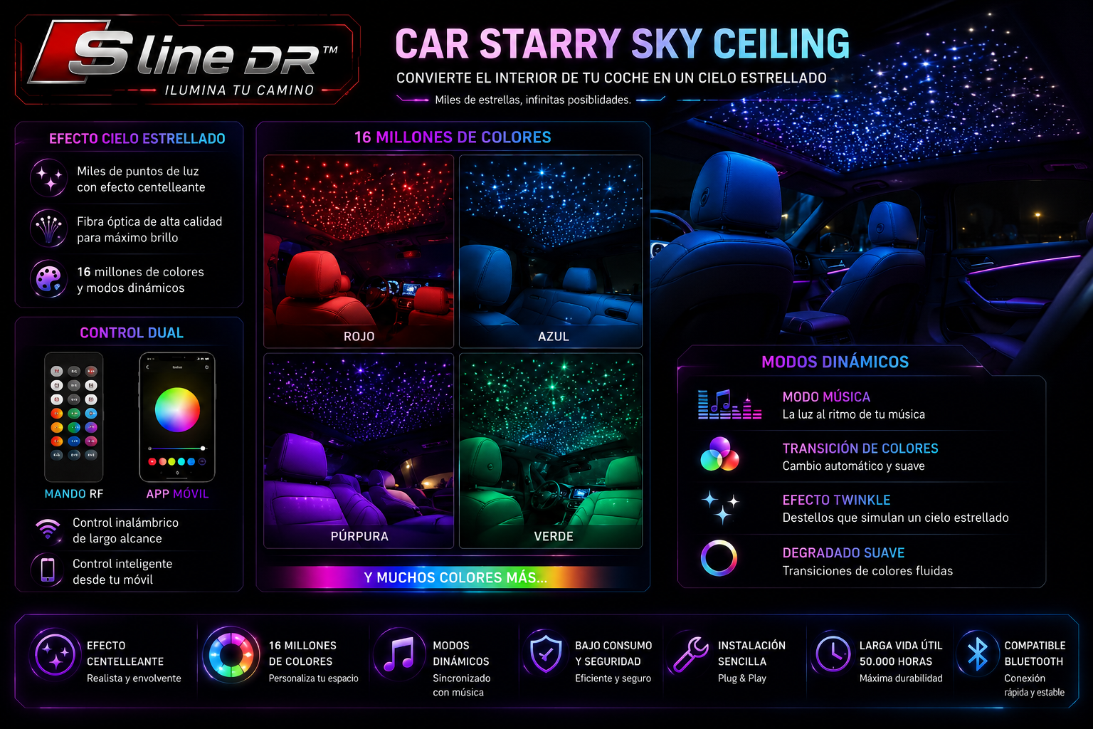 Sline DR™ Luz de techo ESTRELLA